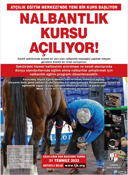 Türkiye Jokey Kulübü Karacabey Atçılık Eğitim Merkezinde Nalbantlık Eğitimi